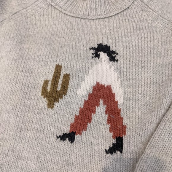 Madewell Cowgirl Sweater Madewell El Rancho Sweater Cowgirl Gray XXS - Picture 3 of 8